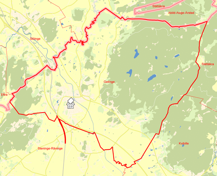 Karta över Getinge