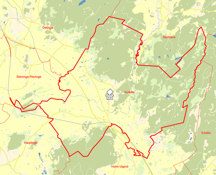 Karta över Kvibille