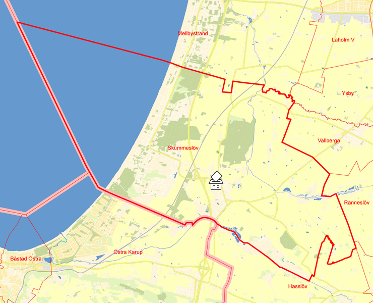 Karta över Skummeslöv