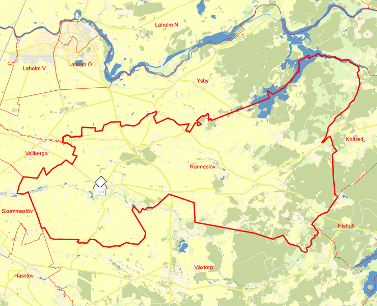 Karta över Ränneslöv