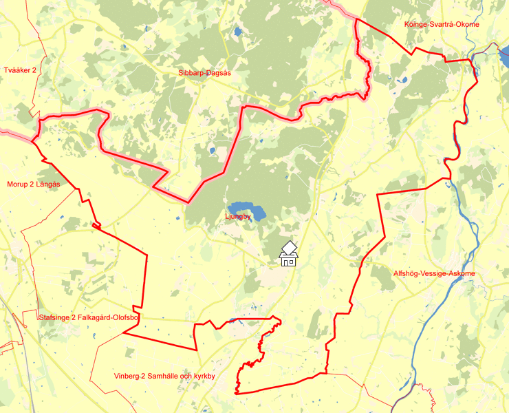 Karta över Ljungby