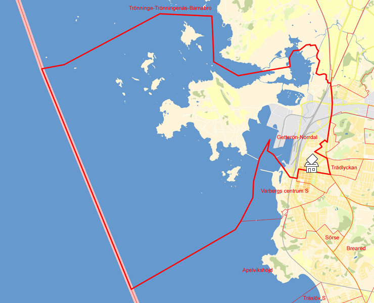 Karta över Getterön-Norrdal
