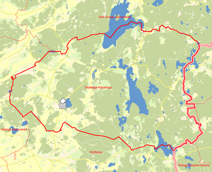 Karta över Skällinge-Nösslinge