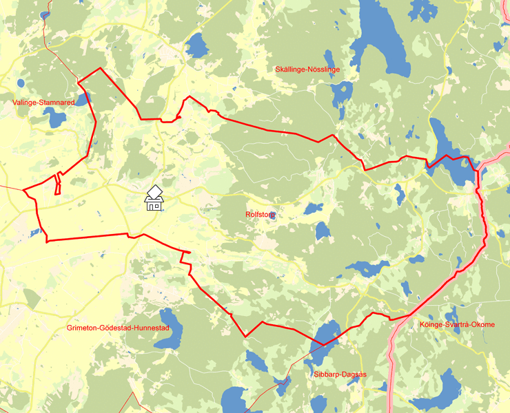 Karta över Rolfstorp