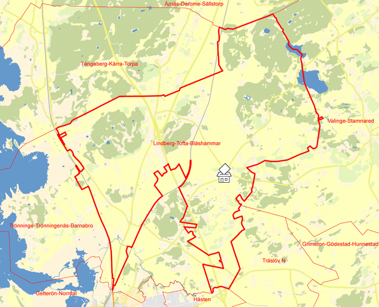 Karta över Lindberg-Tofta-Bläshammar