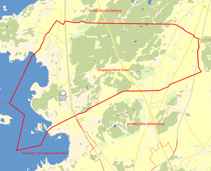 Karta över Tångaberg-Kärra-Torpa