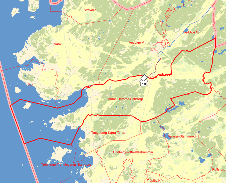 Karta över Årnäs-Derome-Sällstorp