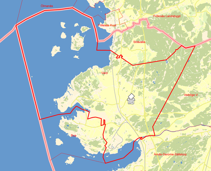 Karta över Värö