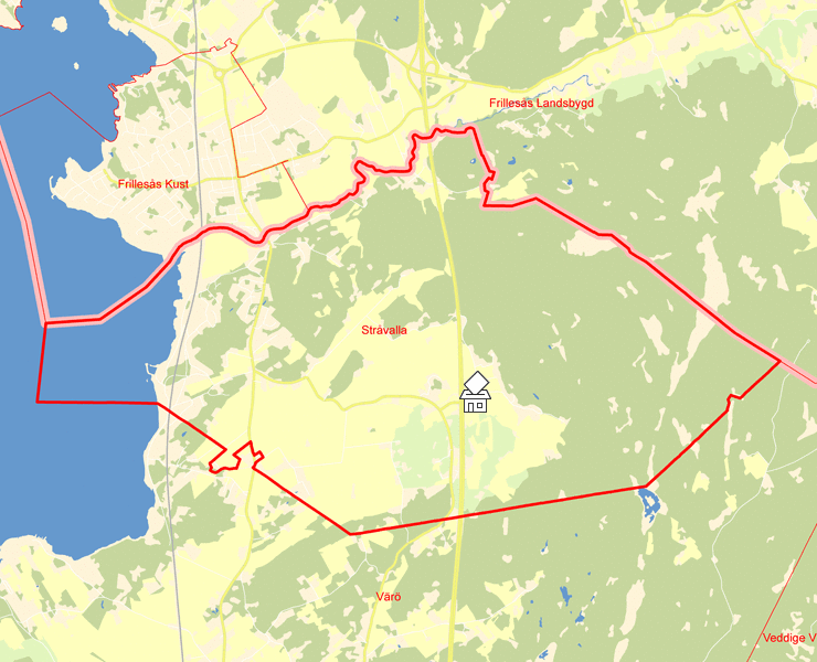 Karta över Stråvalla