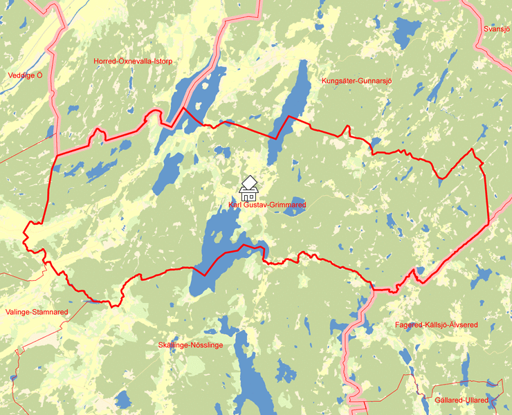 Karta över Karl Gustav-Grimmared