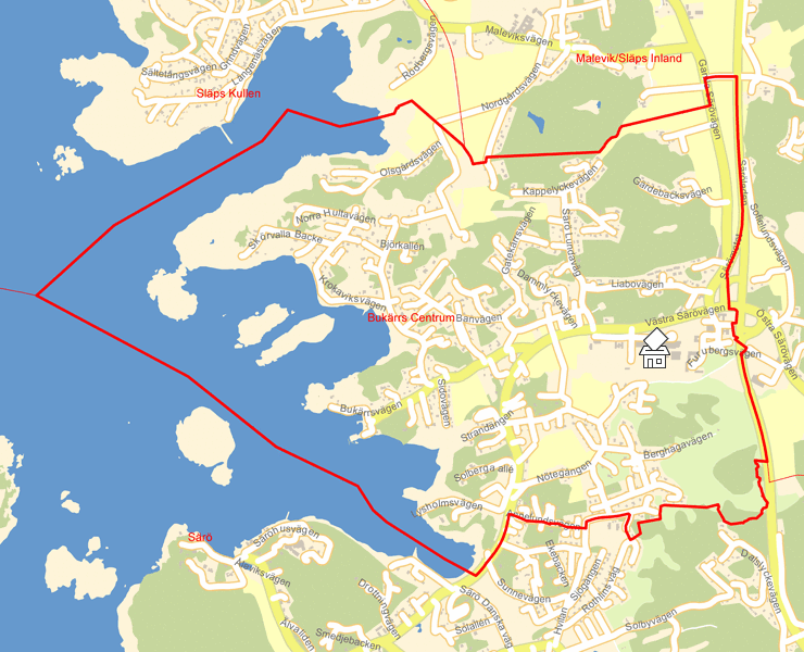 Karta över Bukärrs Centrum