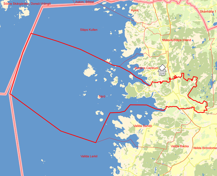 Karta över Särö