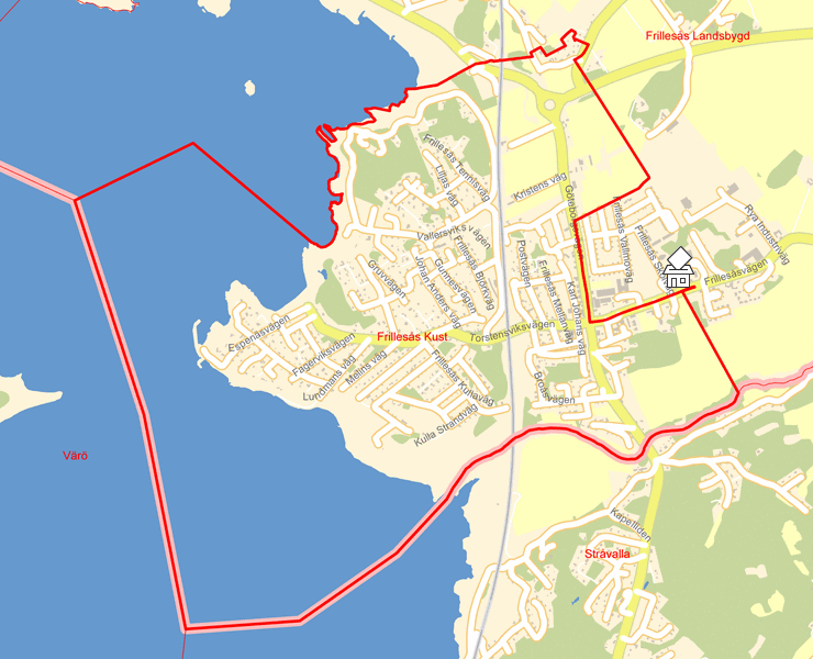 Karta över Frillesås Kust