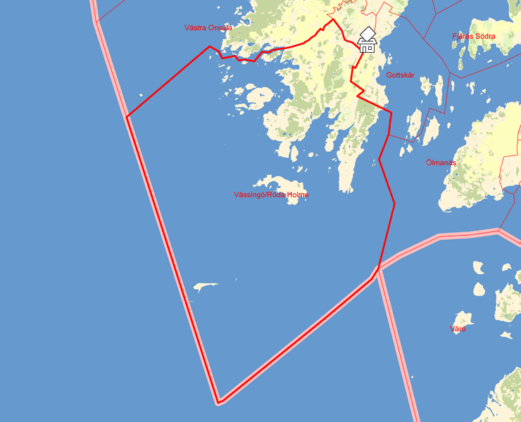 Karta över Vässingö/Röda Holme
