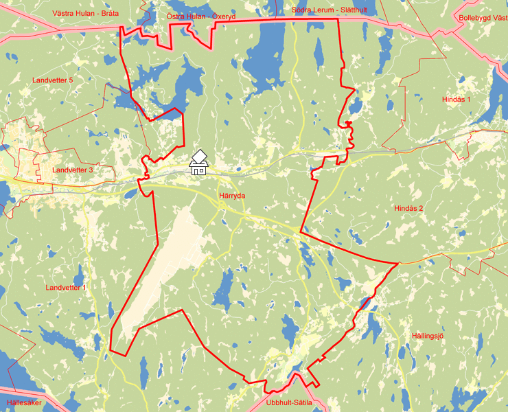 Karta över Härryda