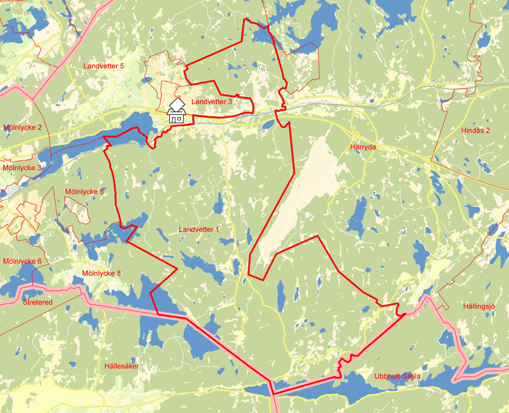 Karta över Landvetter 1