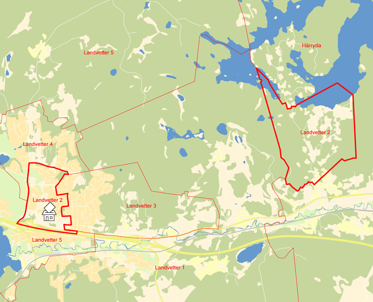 Karta över Landvetter 2