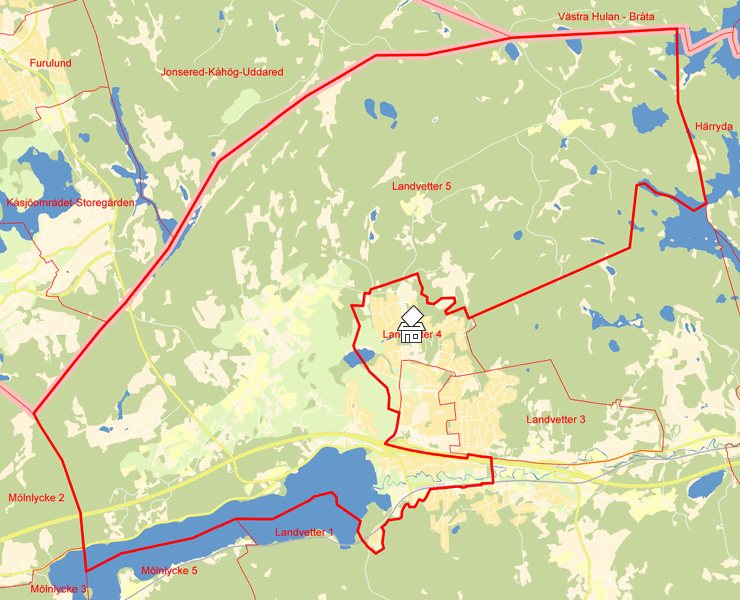 Karta över Landvetter 5