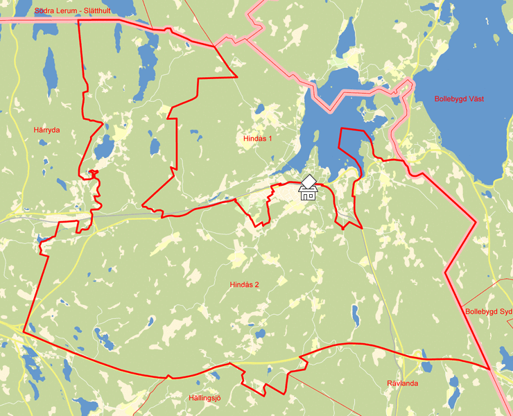 Karta över Hindås 2