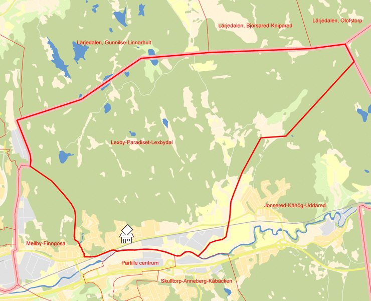 Karta över Lexby-Paradiset-Lexbydal