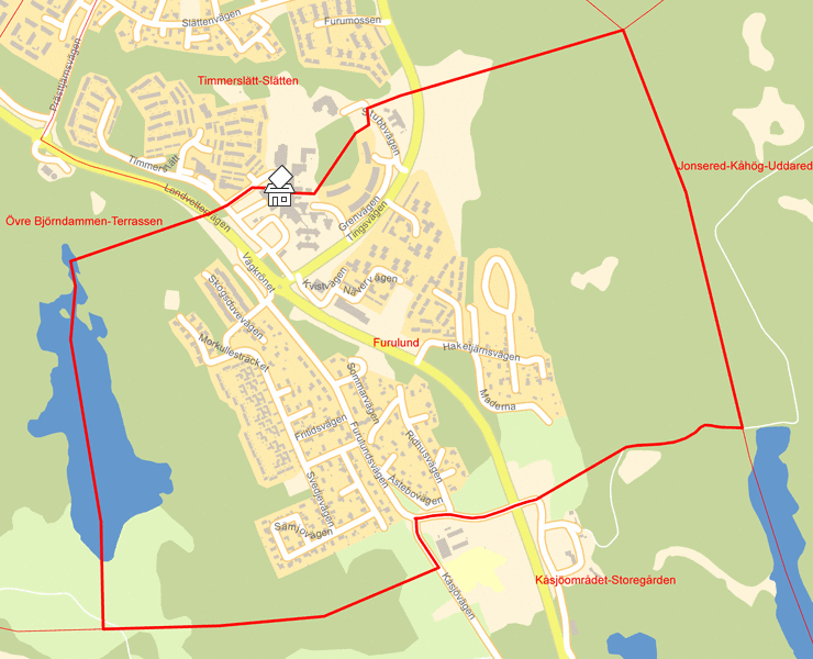 Karta över Furulund