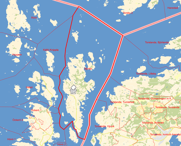 Karta över Björkö