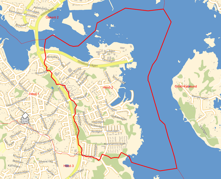 Karta över Hönö 2