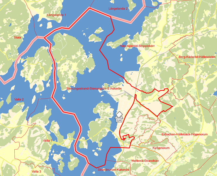 Karta över Stenungestrand-Stenungsön-S Askerön