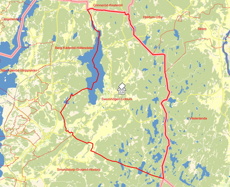 Karta över Svenshögen-Ucklum