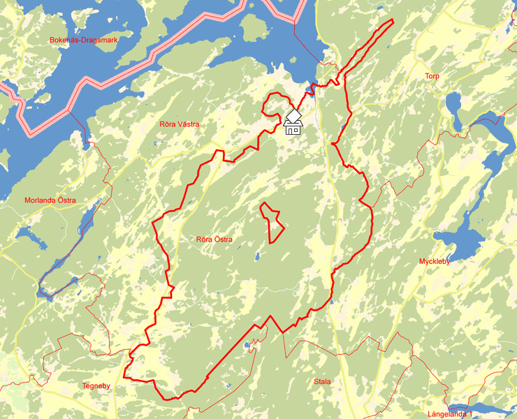 Karta över Röra Östra
