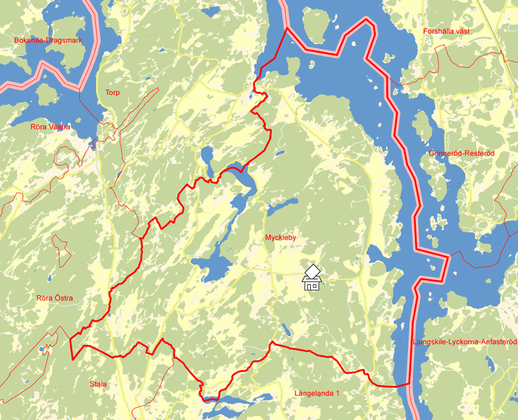 Karta över Myckleby