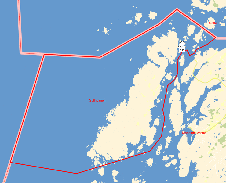 Karta över Gullholmen