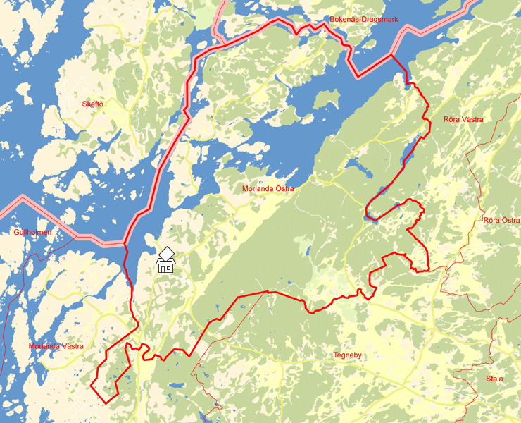 Karta över Morlanda Östra