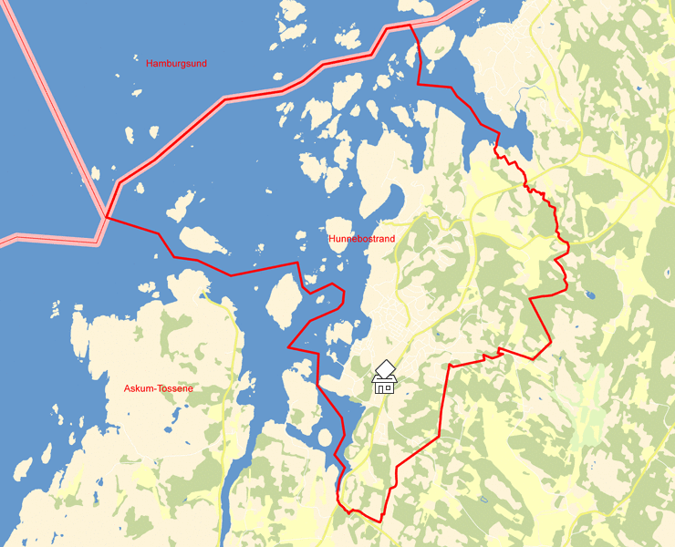 Karta över Hunnebostrand