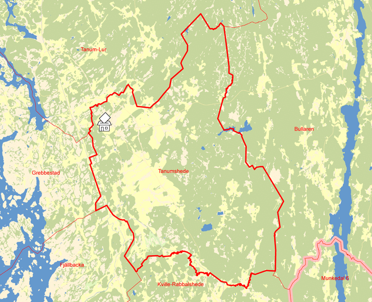 Karta över Tanumshede
