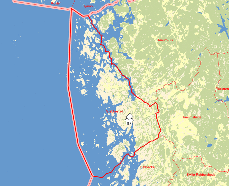Karta över Grebbestad
