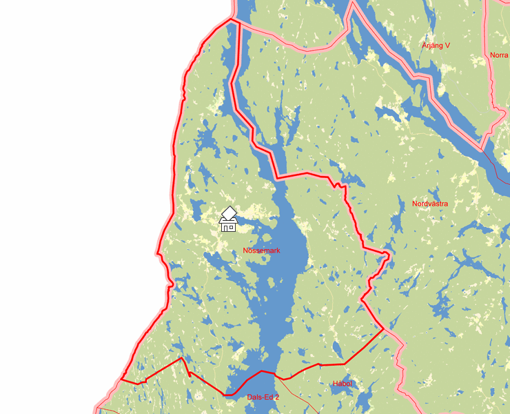 Karta över Nössemark