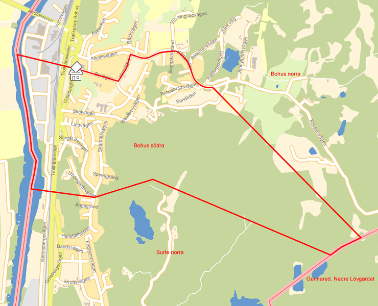 Karta över Bohus södra