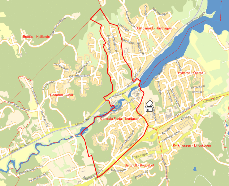 Karta över Centrala Floda - Nordåsen