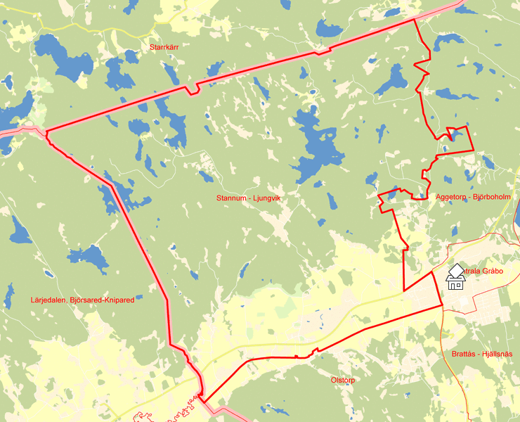 Karta över Stannum - Ljungvik
