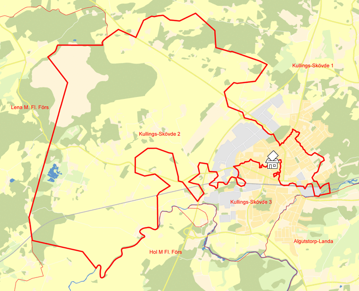 Karta över Kullings-Skövde 2