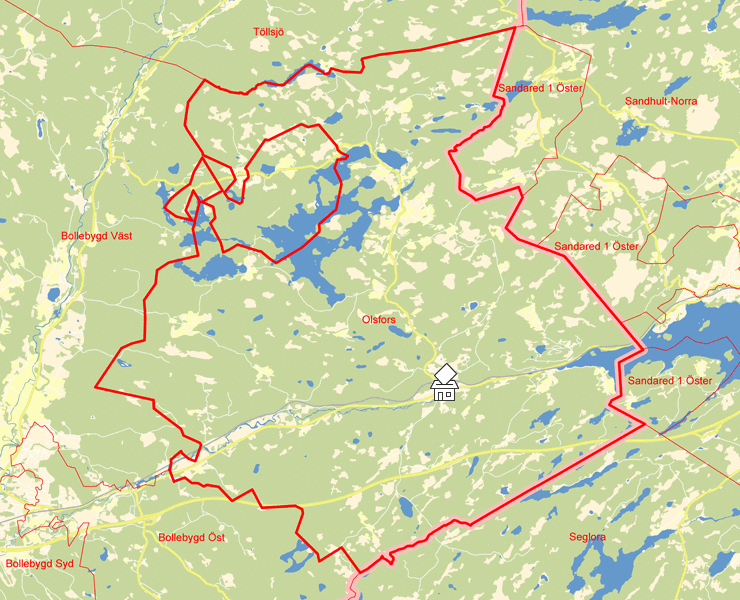 Karta över Olsfors