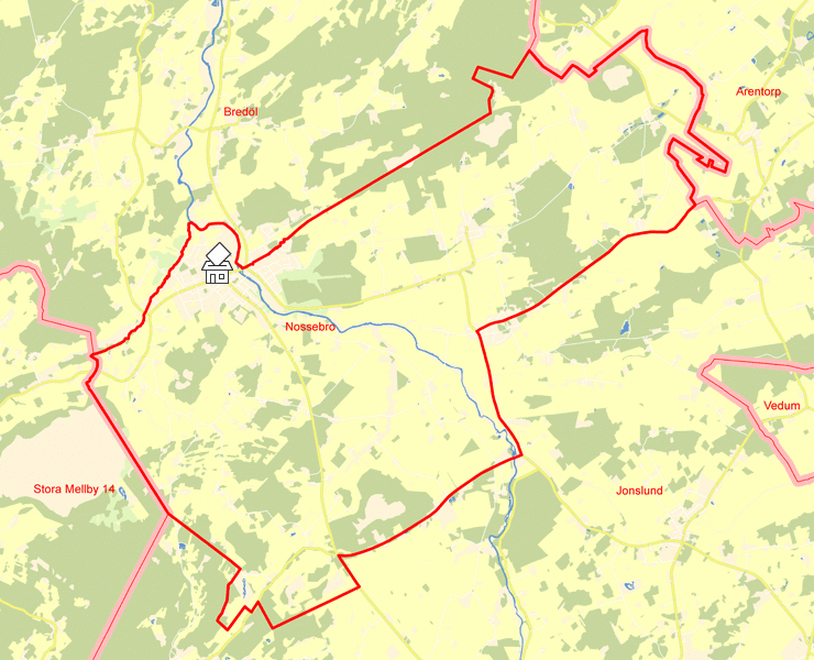 Karta över Nossebro