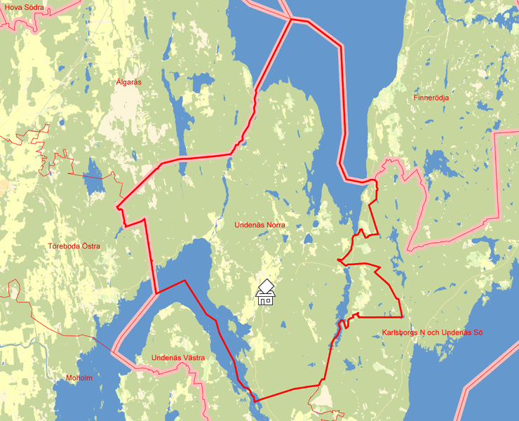 Karta över Undenäs Norra