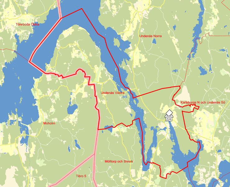 Karta över Undenäs Västra