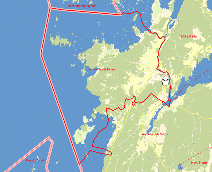 Karta över Amnehärads Norra