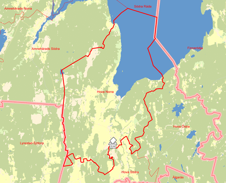 Karta över Hova Norra