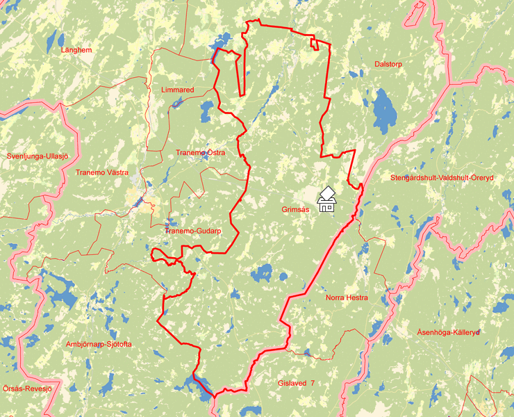 Karta över Grimsås