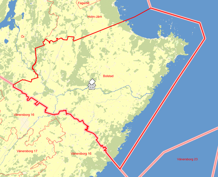 Karta över Bolstad