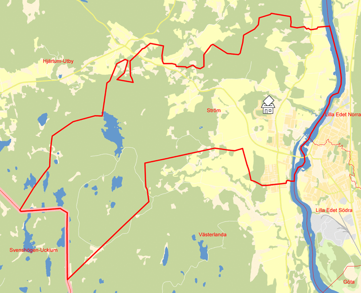Karta över Ström